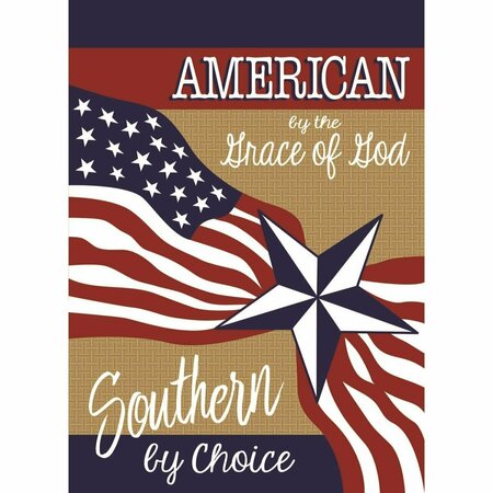 NUNC PATIO SUPPLIES 13 x 18 in. Southern By Choice Burlap Garden Flag NU3468629